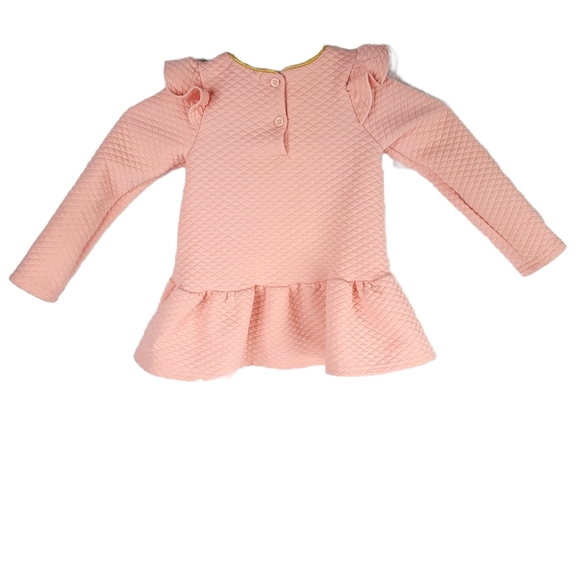 Nannette Baby coral ruffled sequin fox face top 3T - Picture 2 of 5